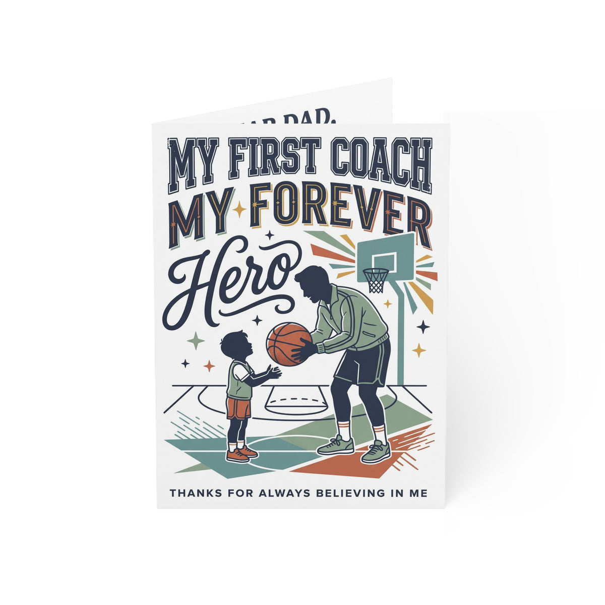 My First Coach, My Forever Hero Greeting Card – Basketball Coach Appreciation