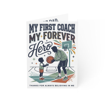 My First Coach, My Forever Hero Greeting Card – Basketball Coach Appreciation