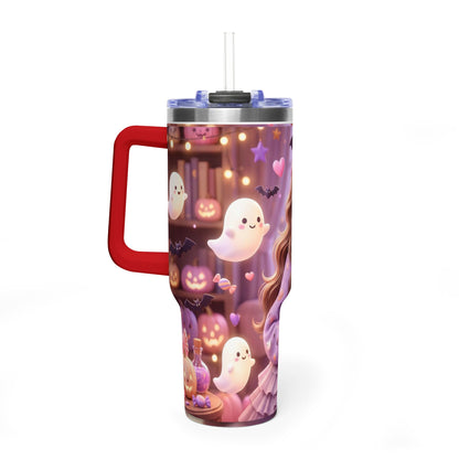 40oz Halloween Girl Ghosts Vacuum Thermal Tumbler