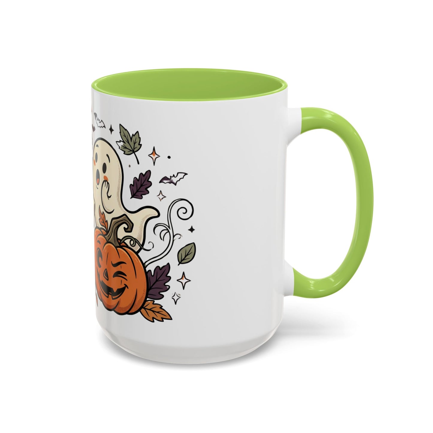 Halloween Ghosts & Pumpkins Coffee Mug — Cute Spooky Accent Mug (11/15oz)