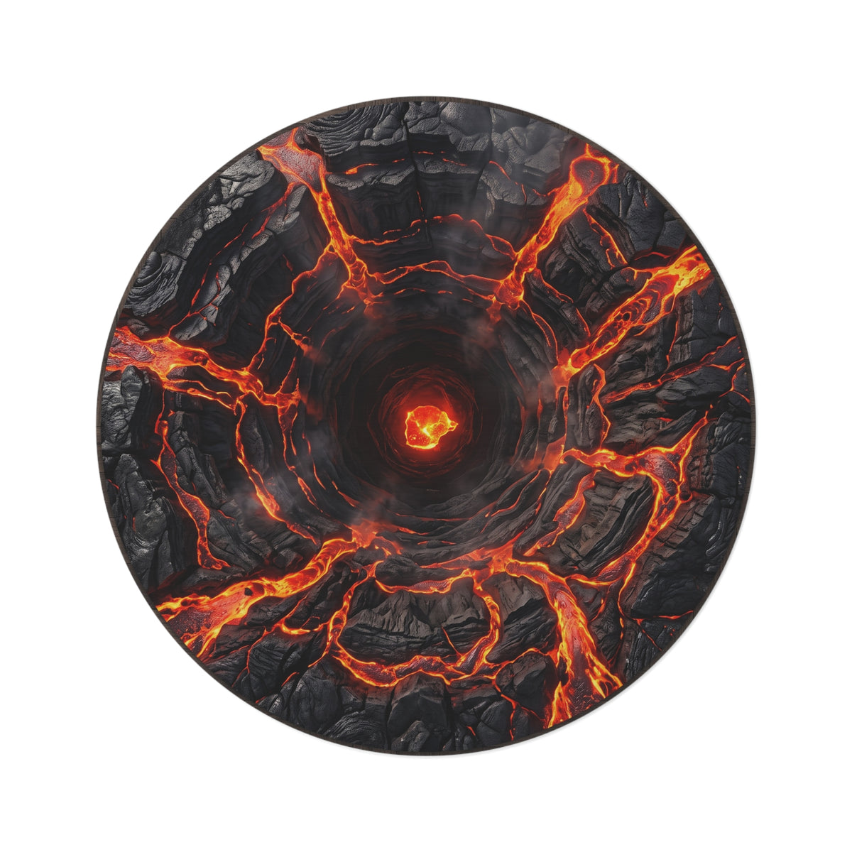 Lava Vortex Round Rug