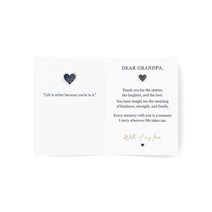 The World’s Best Grandpa Greeting Card – Grateful Love & Appreciation
