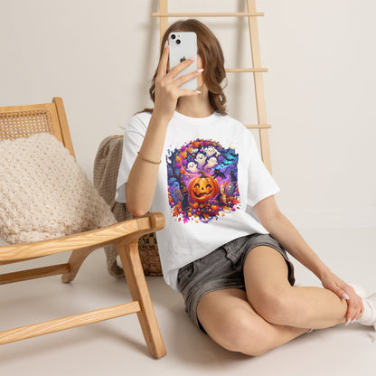 Halloween Pumpkin & Ghosts T-Shirt — Cute Spooky Jack-O'-Lantern Tee
