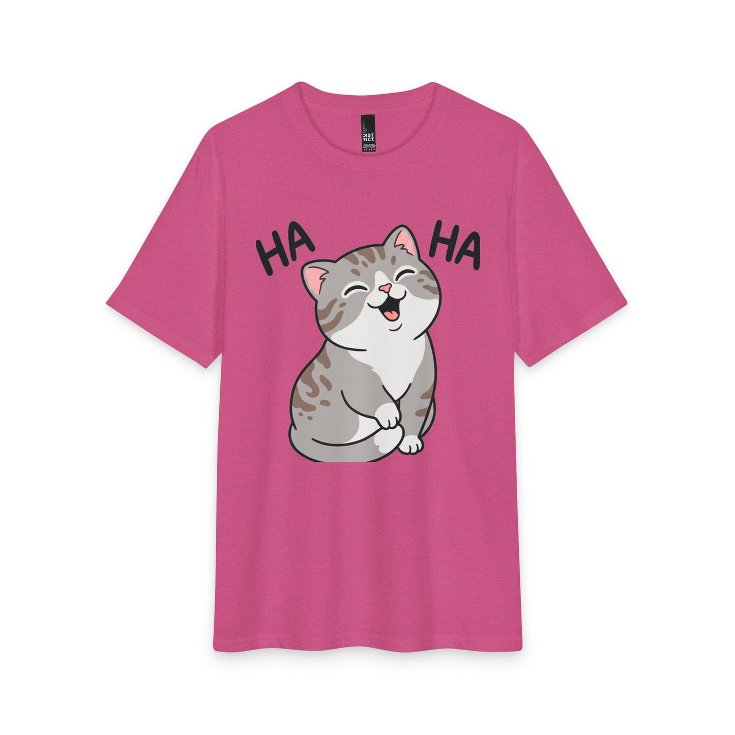 Laughing Cat T-Shirt — Cute 'HA HA' Graphic Tee