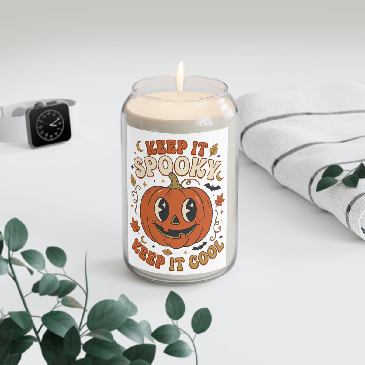 Keep It Spooky Keep It Cool Pumpkin Soy Candle — 13.75oz Halloween Scented Candle