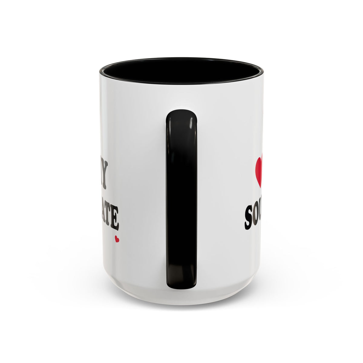 I Love My Soulmate Accent Coffee Mug