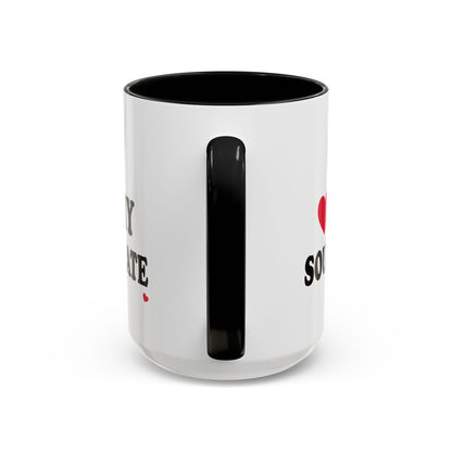 I Love My Soulmate Accent Coffee Mug
