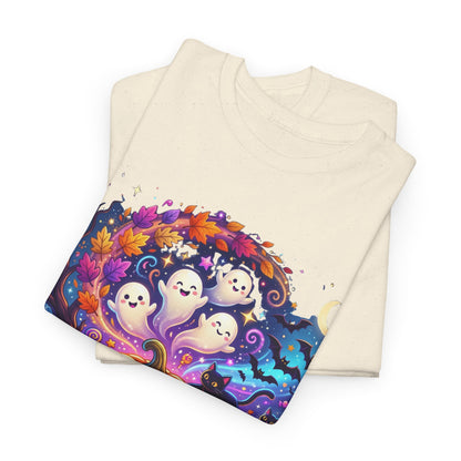 Halloween Pumpkin & Ghosts T-Shirt — Cute Spooky Jack-O'-Lantern Tee