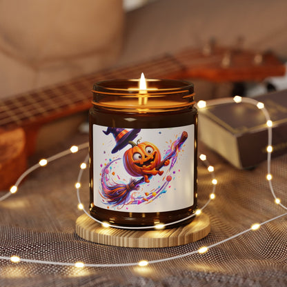 Halloween Pumpkin Magic Soy Candle — Amber Jar (Scented)