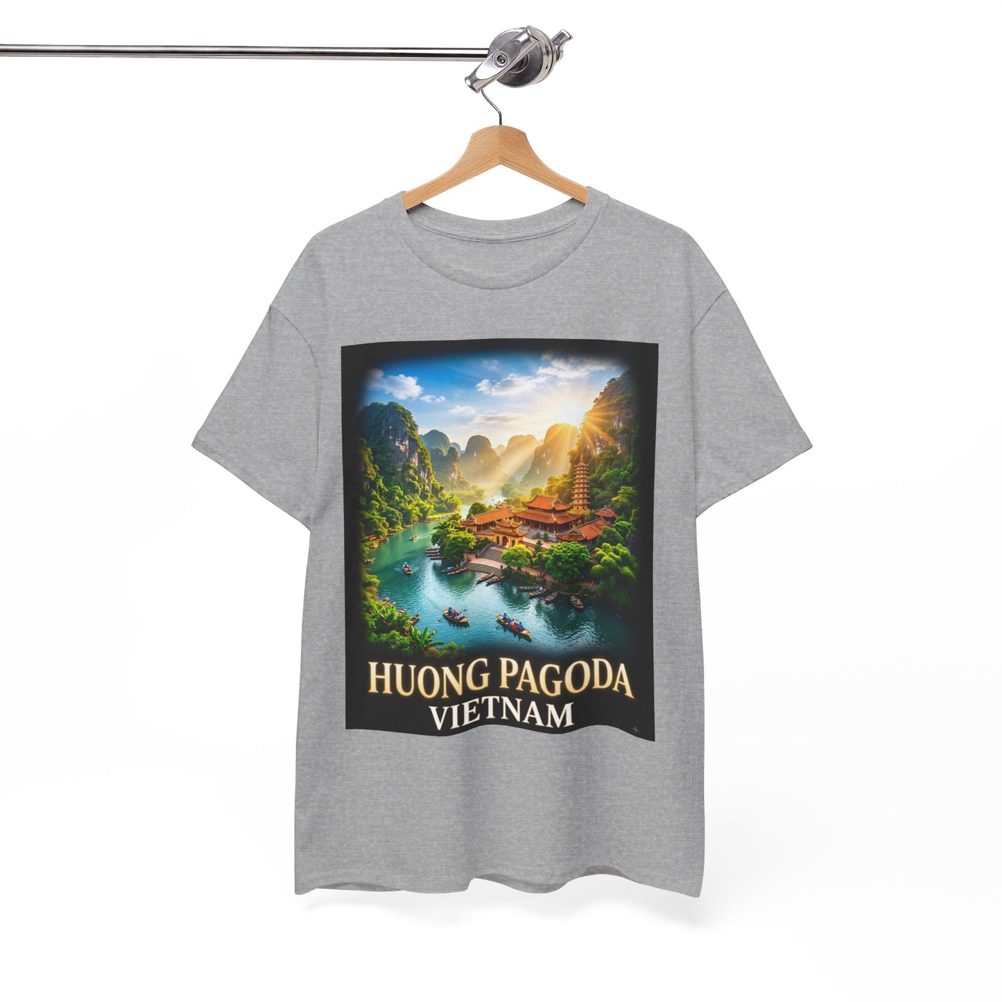 Huong Pagoda Vietnam Tee — Scenic Travel Poster T-Shirt
