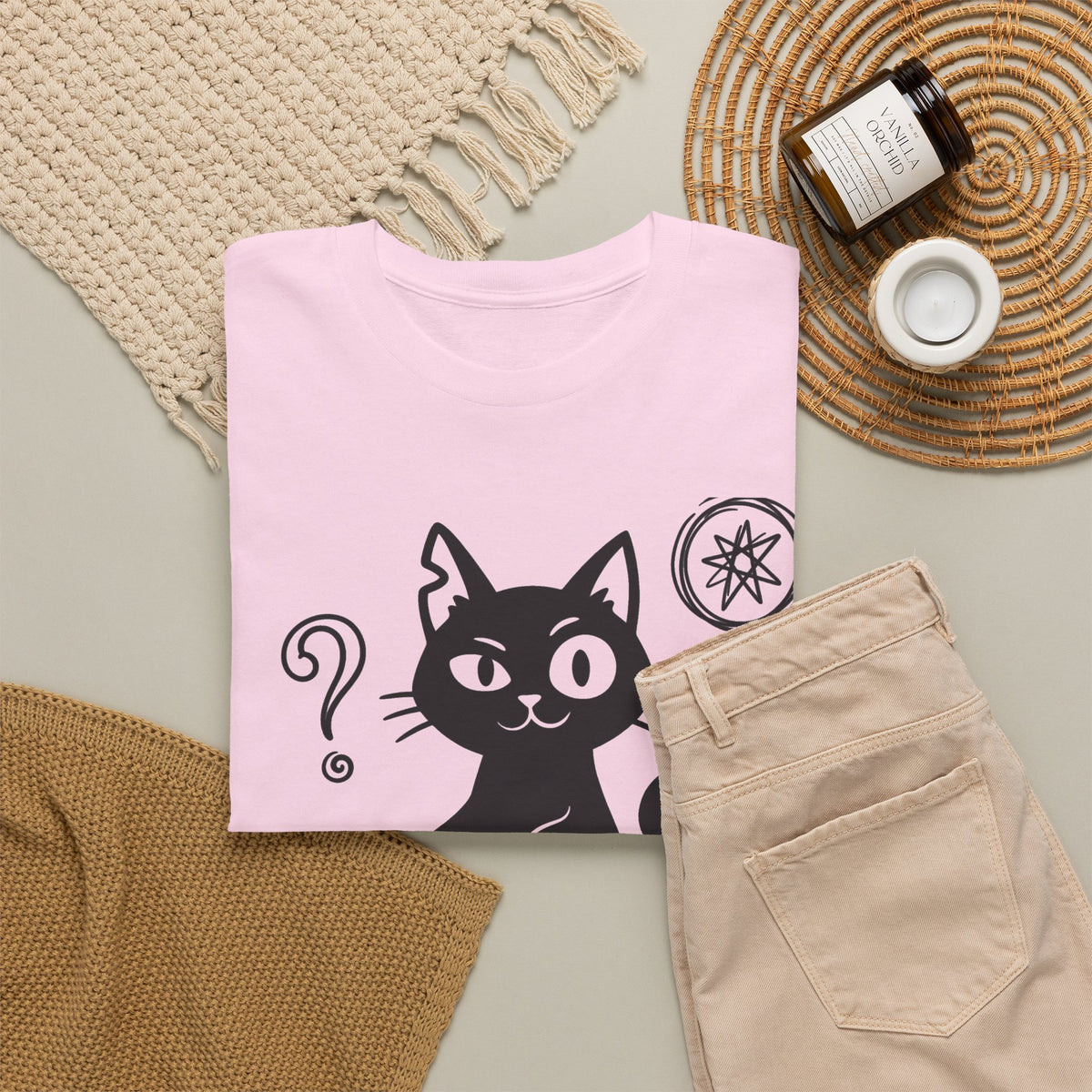 Black Cat Graphic Tee — Cute Cartoon Kitty T-Shirt