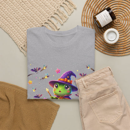 Cute Witch Frog T‑Shirt — Magical Mushroom Halloween Tee