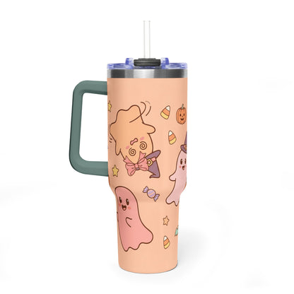 40oz Halloween Ghosts & Pumpkins Thermal Tumbler