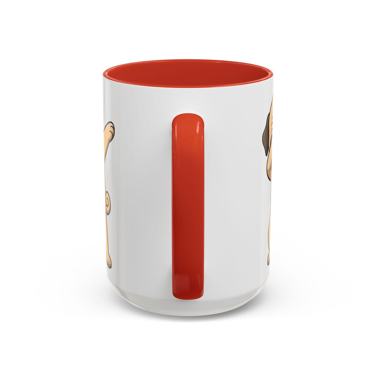 Dabbing Pug Coffee Mug — Cute Dog Accent Mug (11/15 oz)