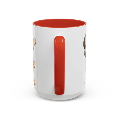Dabbing Pug Coffee Mug — Cute Dog Accent Mug (11/15 oz)