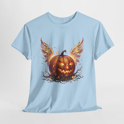 Halloween Pumpkin Tee — Winged Jack-O'-Lantern Graphic Shirt