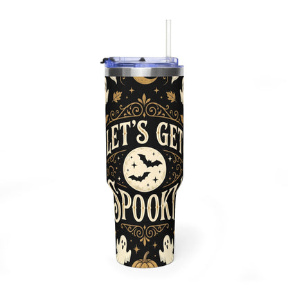 Let’s Get Spooky Halloween Ghosts & Pumpkins 40oz Thermal Tumbler
