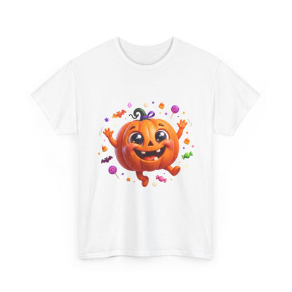 Halloween Pumpkin T‑Shirt — Happy Jack-O'-Lantern Candy Graphic Tee