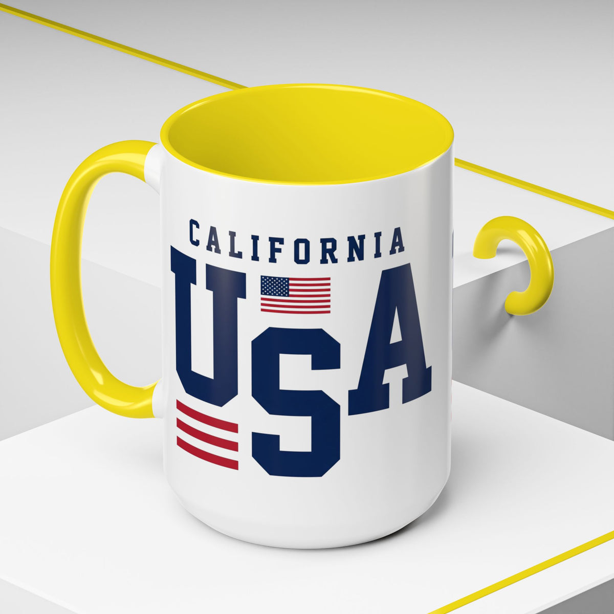 USA California Coffee Mug — Patriotic Accent 11/15oz