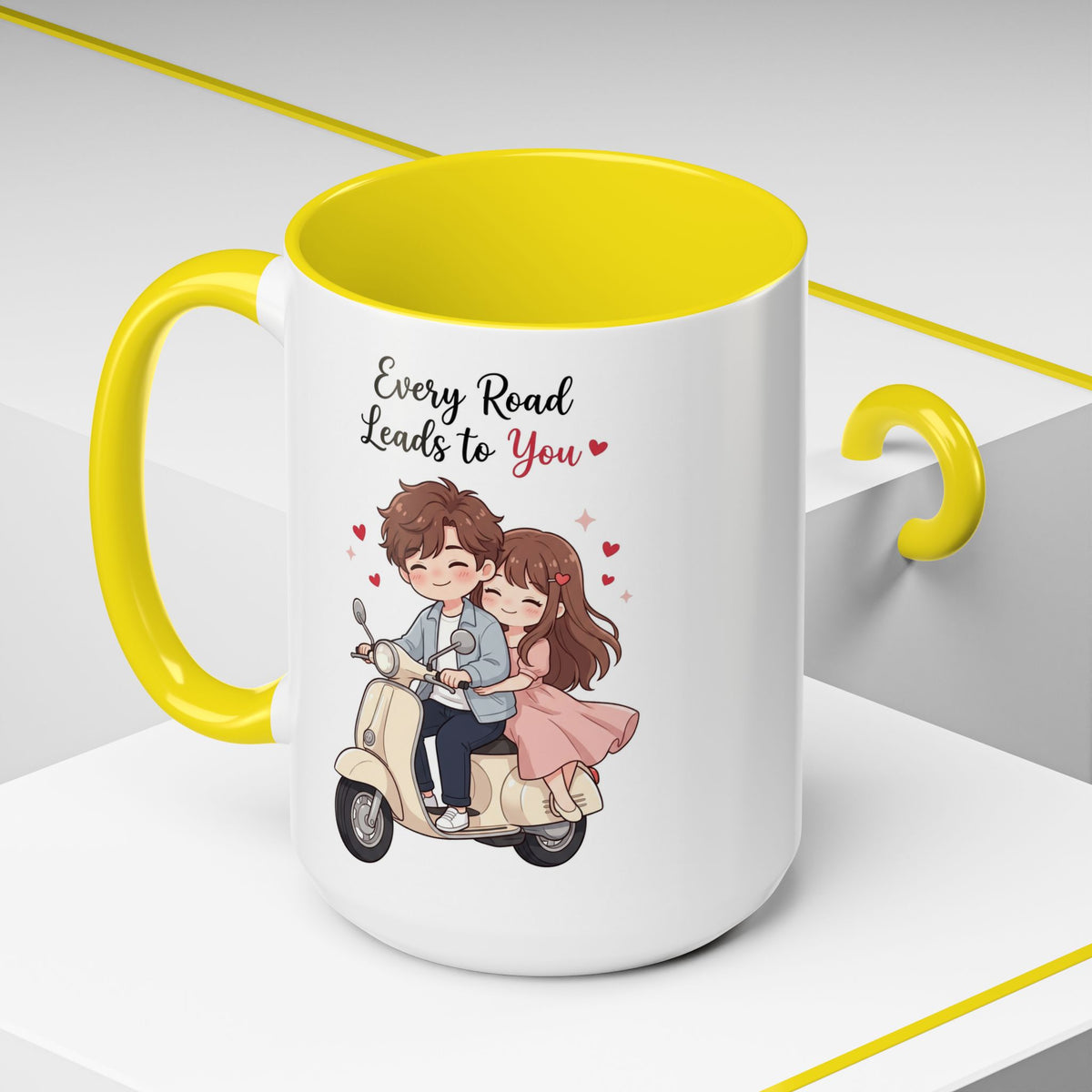 Every Road Leads to You Romantic Couple Coffee Mug
