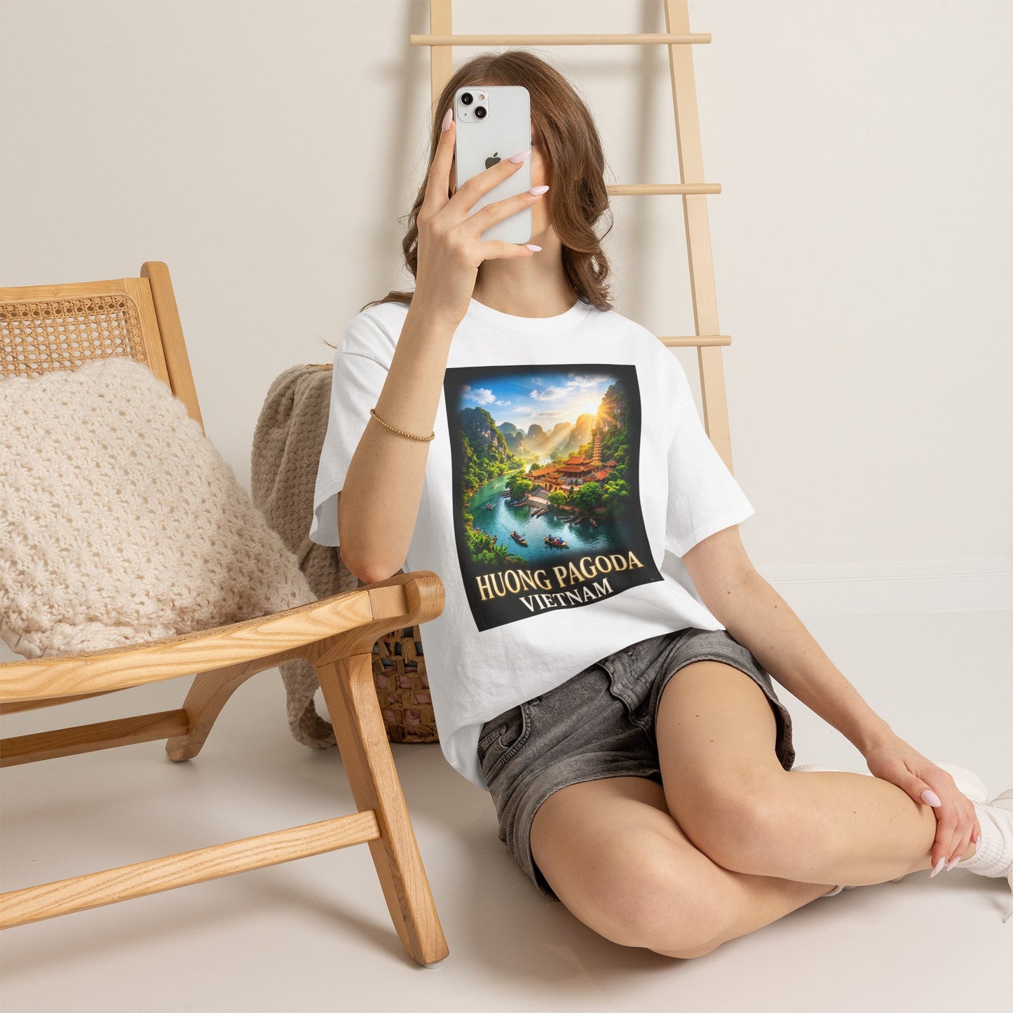 Huong Pagoda Vietnam Tee — Scenic Travel Poster T-Shirt
