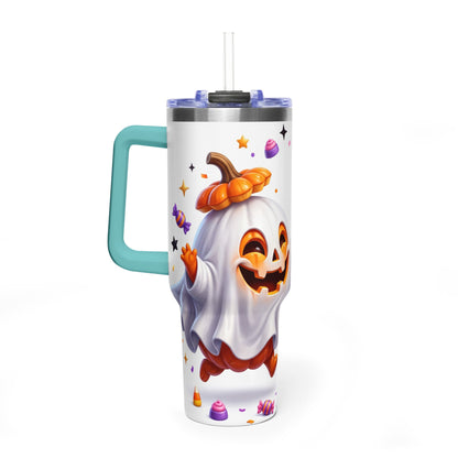 40oz Halloween Ghost and Black Cat Vacuum Thermal Tumbler