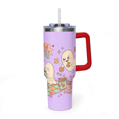 40oz Tumbler – “Ghouls Just Wanna Have Fun” Halloween Ghosts & Pumpkins