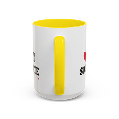 I Love My Soulmate Accent Coffee Mug