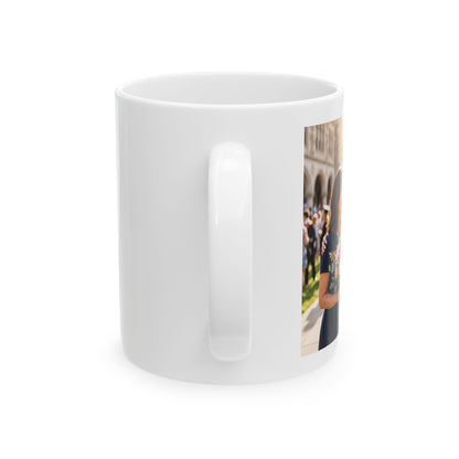 “She Made Us Proud” Floral Graduation Ceramic Mug (11oz, 15oz)