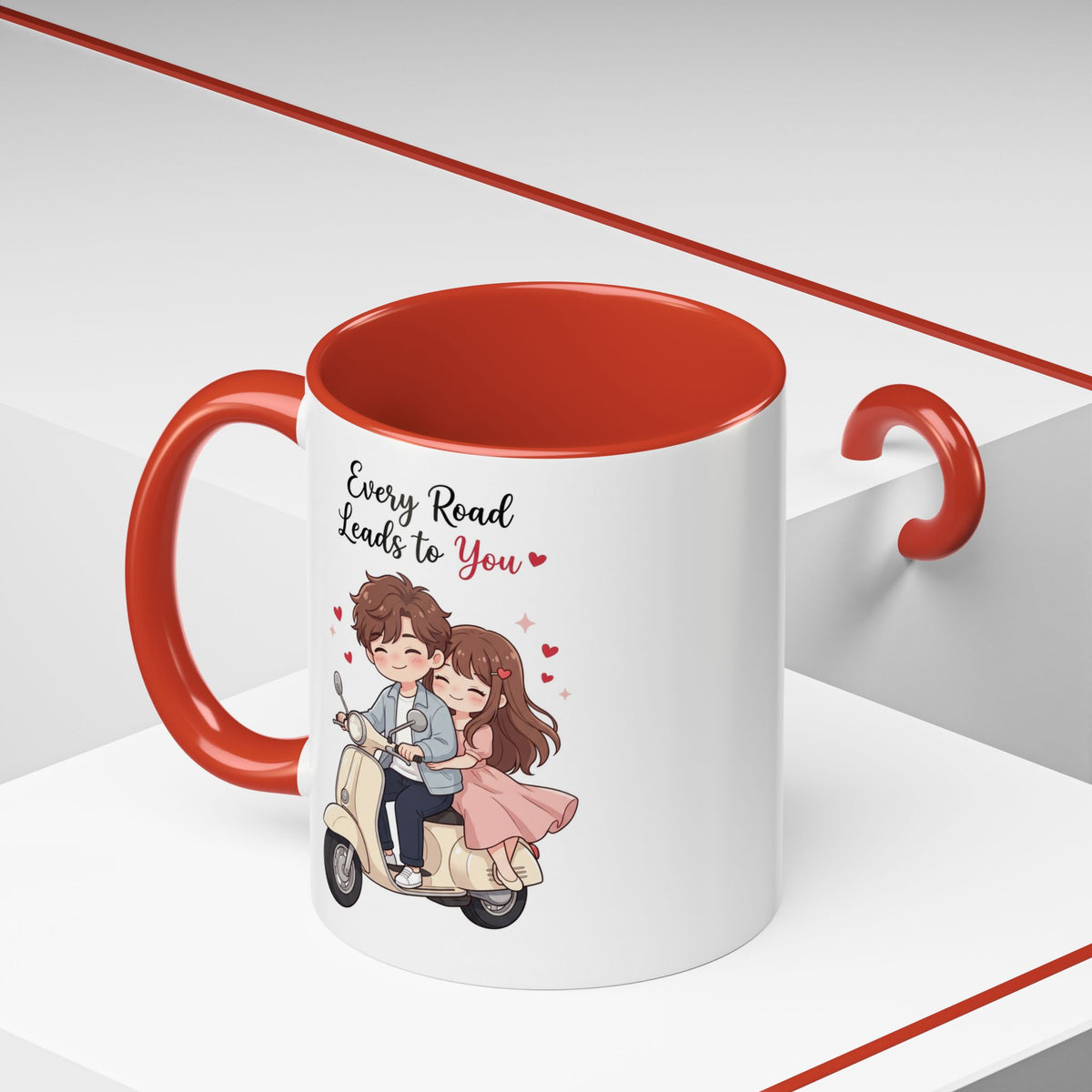 Every Road Leads to You Romantic Couple Coffee Mug