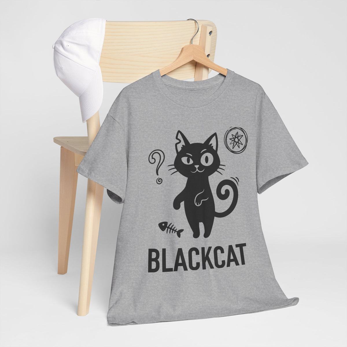 Black Cat Graphic Tee — Cute Cartoon Kitty T-Shirt