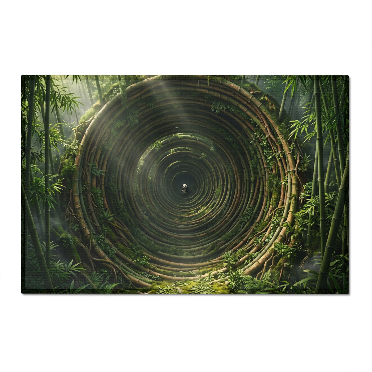 Mystic Bamboo Portal Washable Chenille Rug