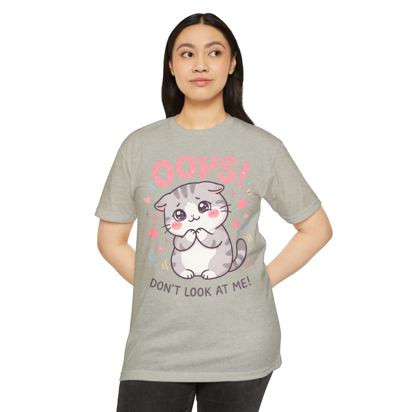 Oops! Cute Kitty Graphic T-Shirt — Adorable Cat Tee for Cat Lovers