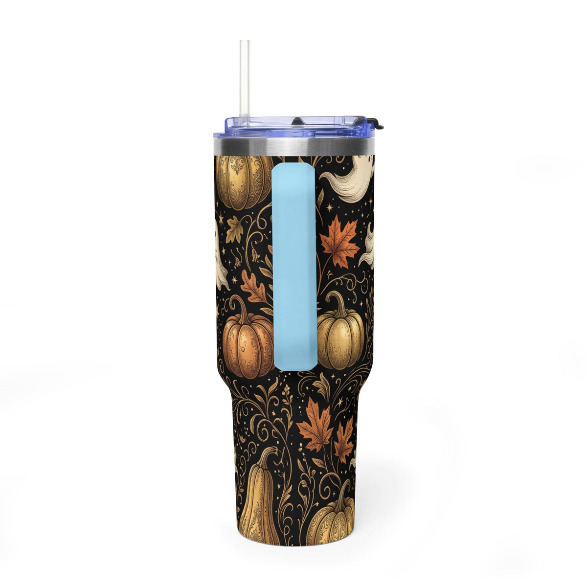 Let’s Get Spooky Halloween Ghosts & Pumpkins 40oz Thermal Tumbler