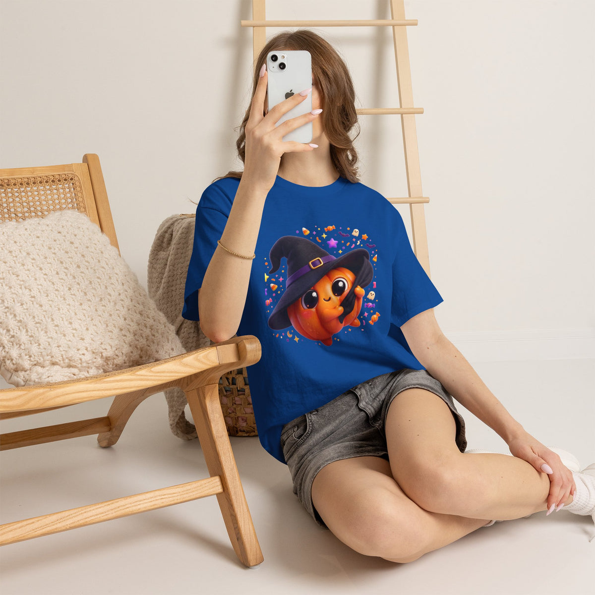 Pumpkin Witch T-Shirt — Cute Halloween Jack-o'-Lantern with Witch Hat