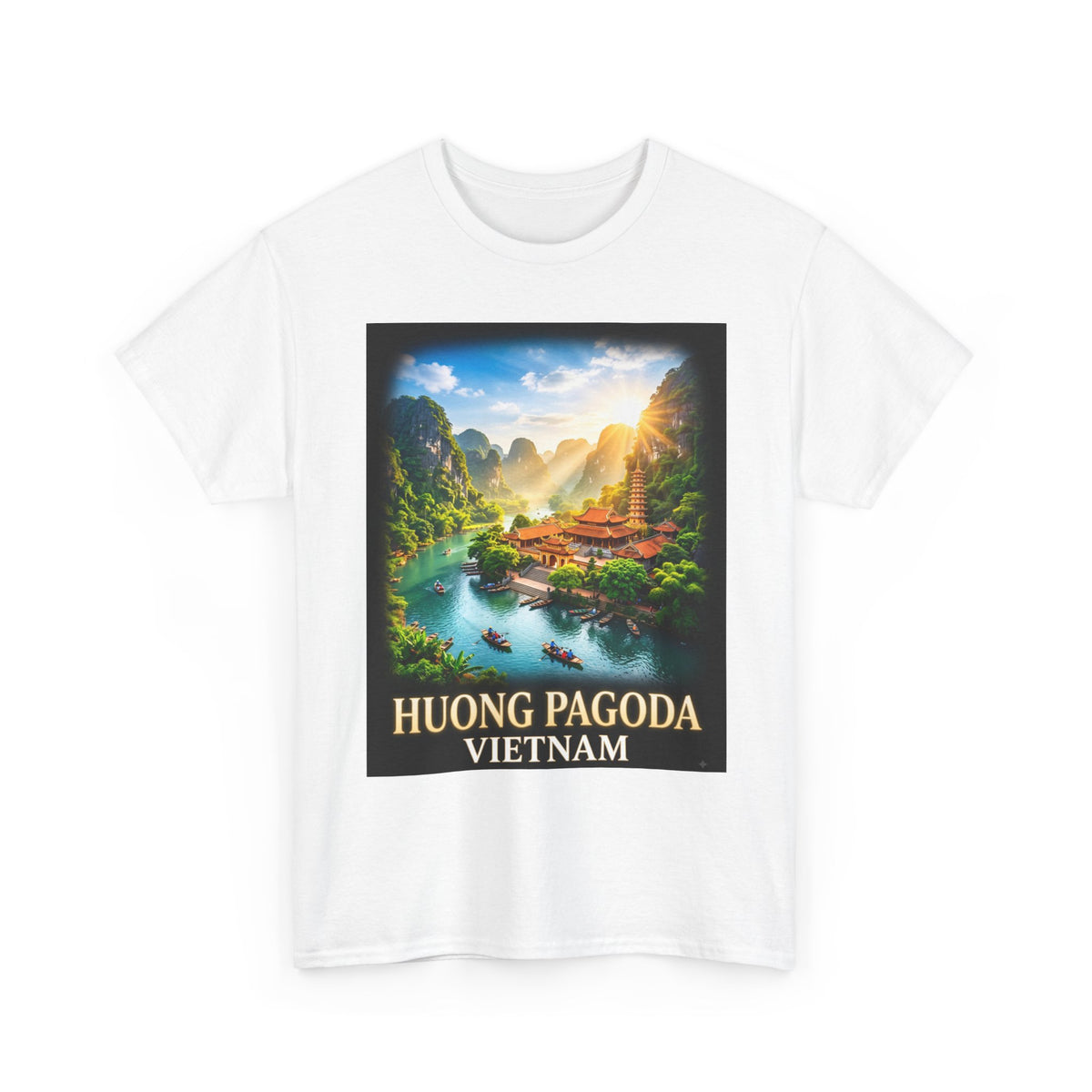 Huong Pagoda Vietnam Tee — Scenic Travel Poster T-Shirt