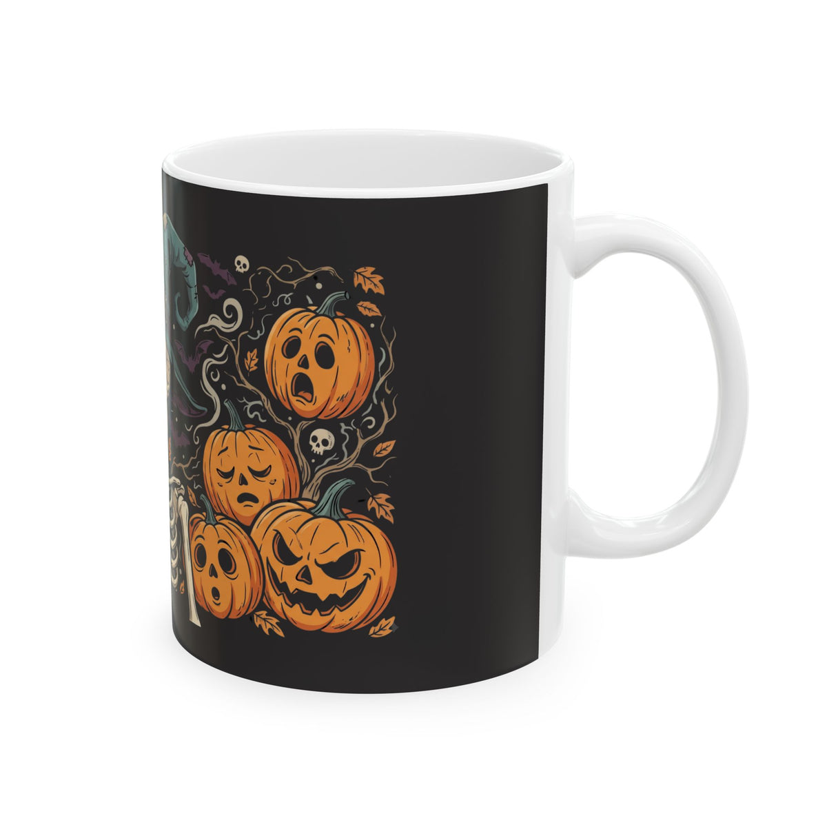 Halloween Skeleton Witch Ceramic Mug (11oz, 15oz)