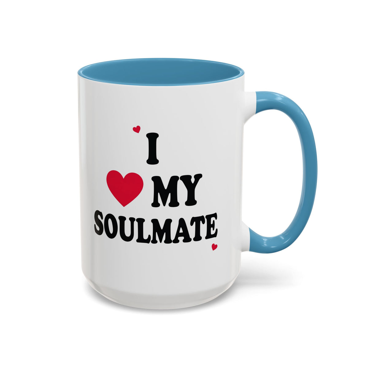 I Love My Soulmate Accent Coffee Mug