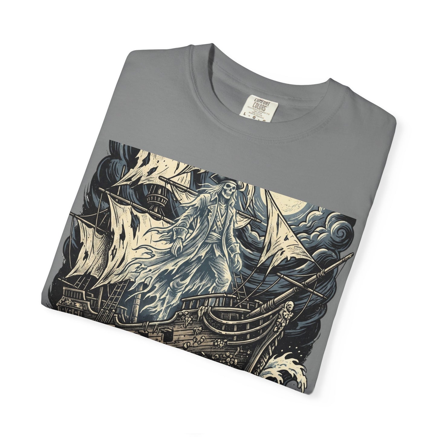 Sail Into Darkness Graphic T-Shirt — Gothic Pirate Skull Crew Tee