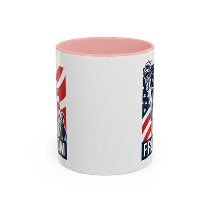 Freedom Statue Accent Coffee Mug — Patriotic Liberty 11/15oz