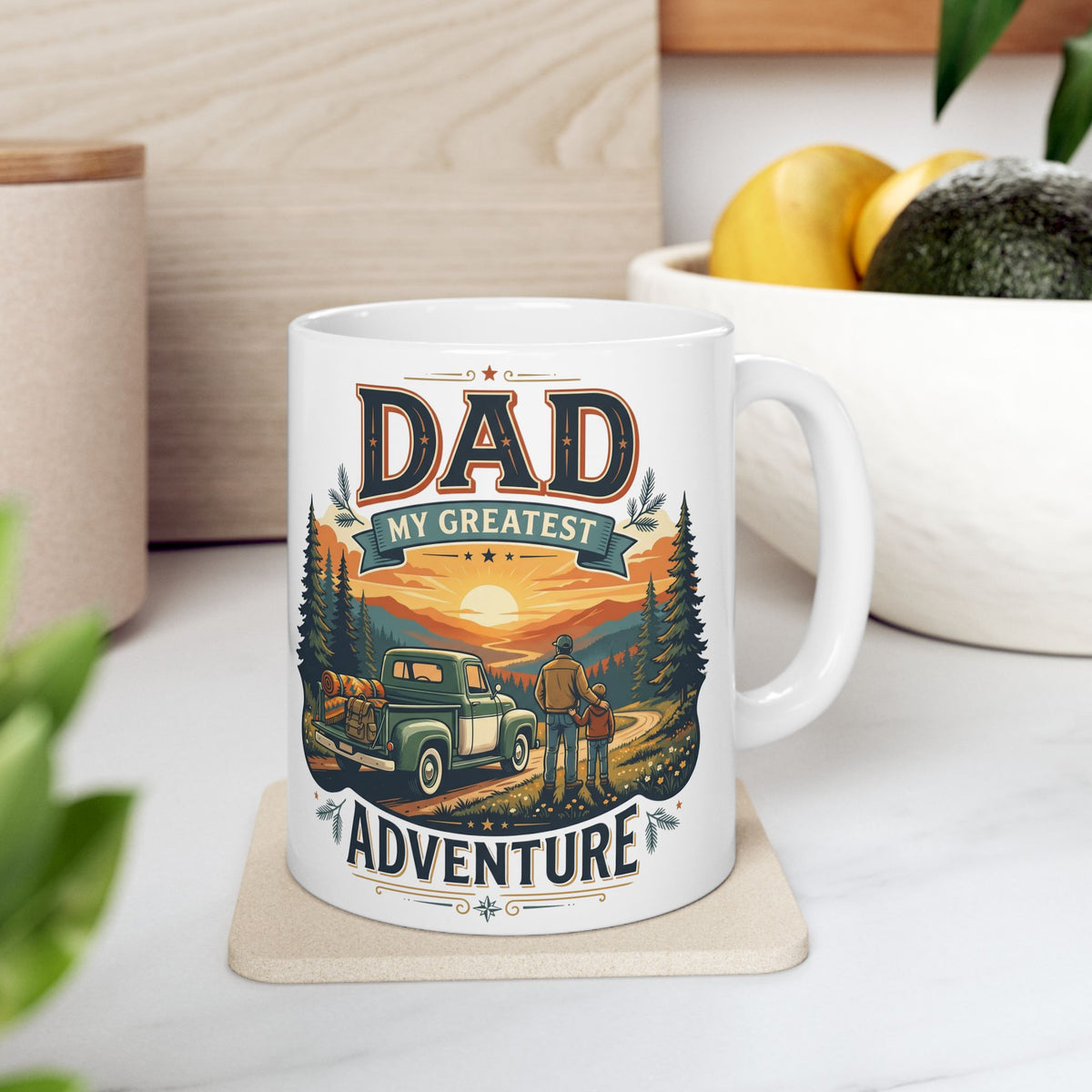 Adventure Awaits Nature Landscape Ceramic Mug