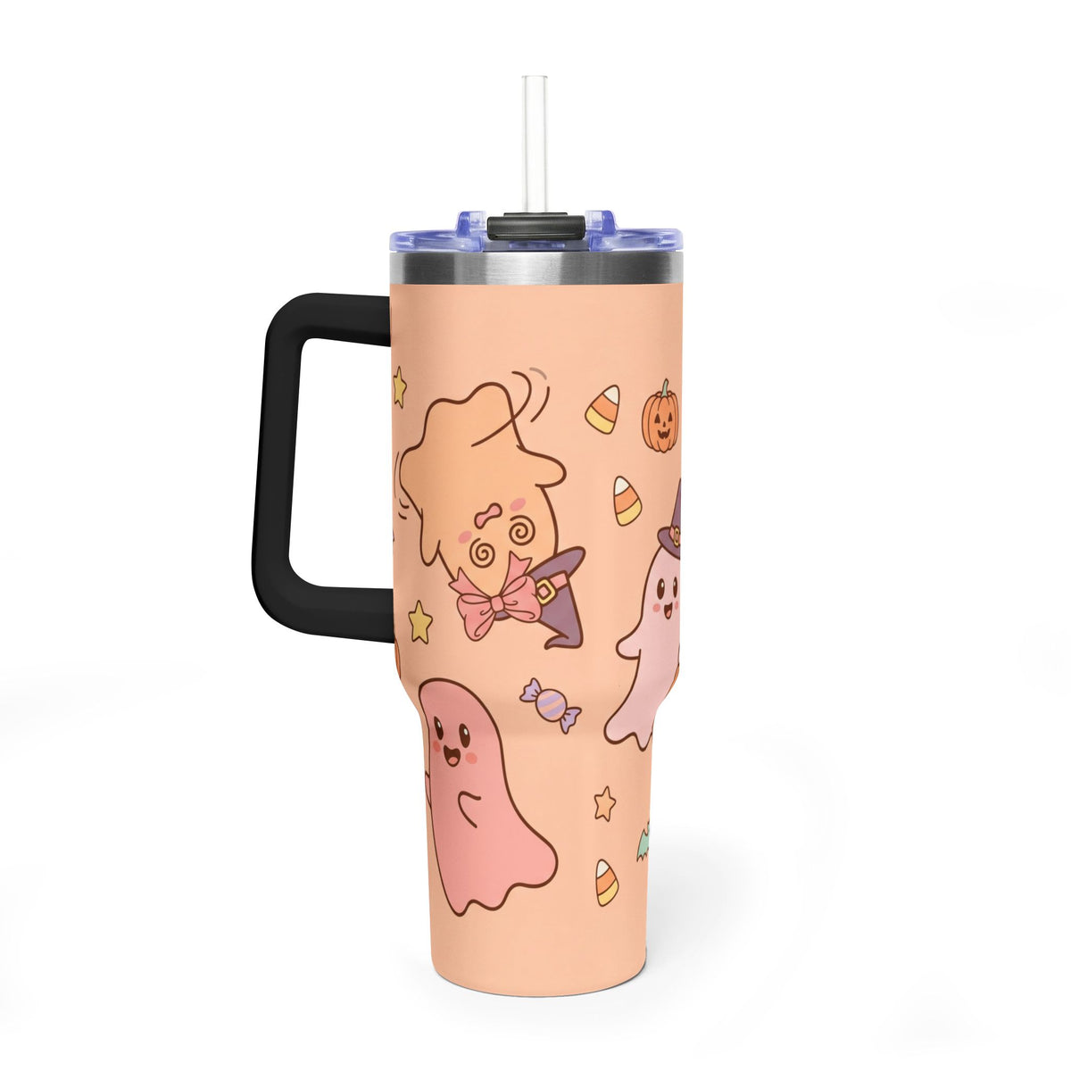 40oz Halloween Ghosts & Pumpkins Thermal Tumbler