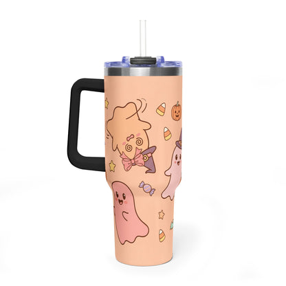40oz Halloween Ghosts & Pumpkins Thermal Tumbler