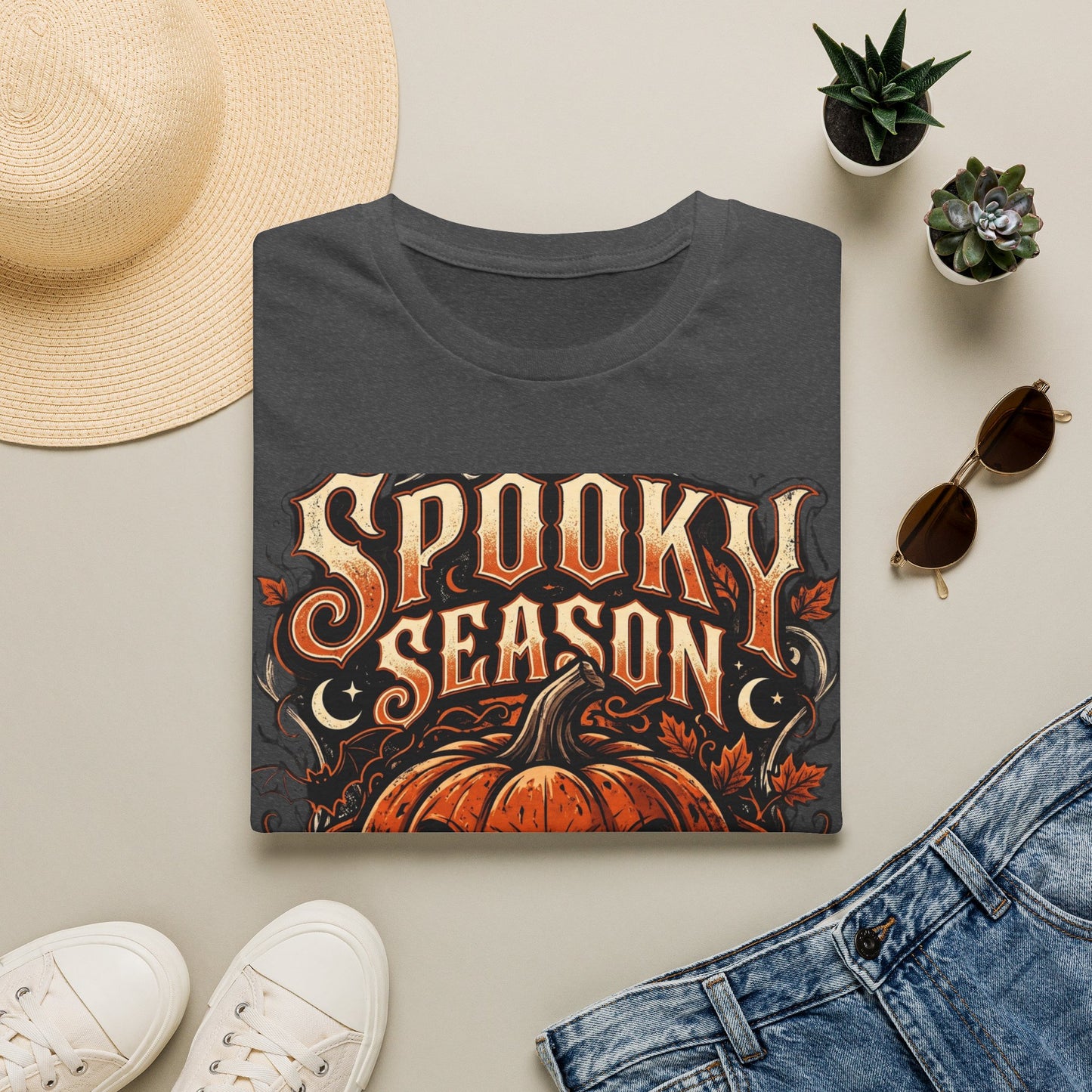 Spooky Season T-Shirt — Vintage Jack-O'-Lantern Halloween Tee