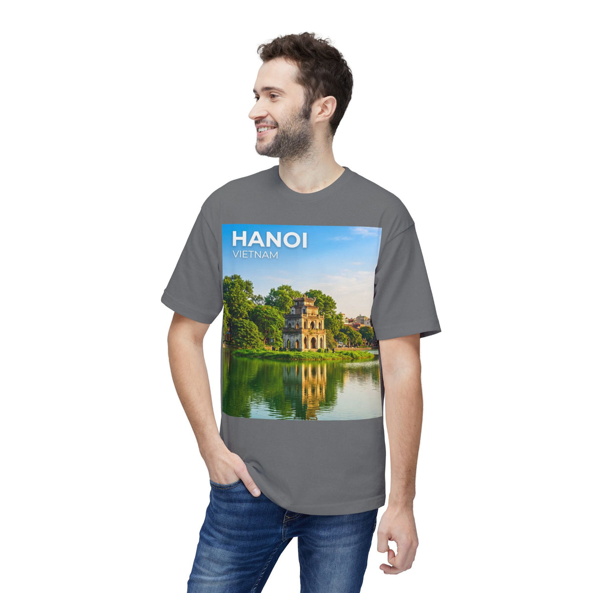 Hanoi Vietnam Travel T-Shirt – Hoan Kiem Lake Temple Photo Tee