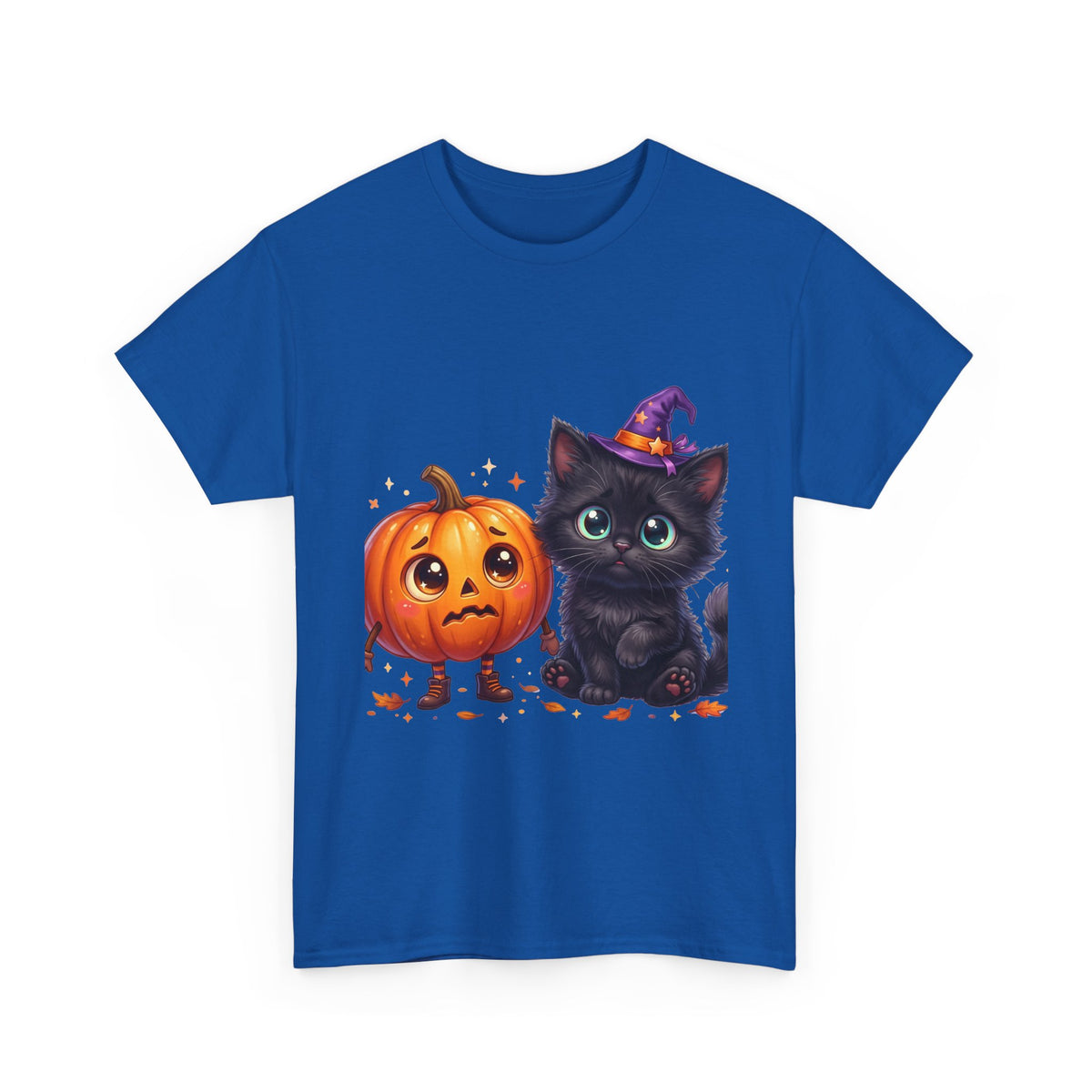 Halloween Black Kitten & Pumpkin T-Shirt