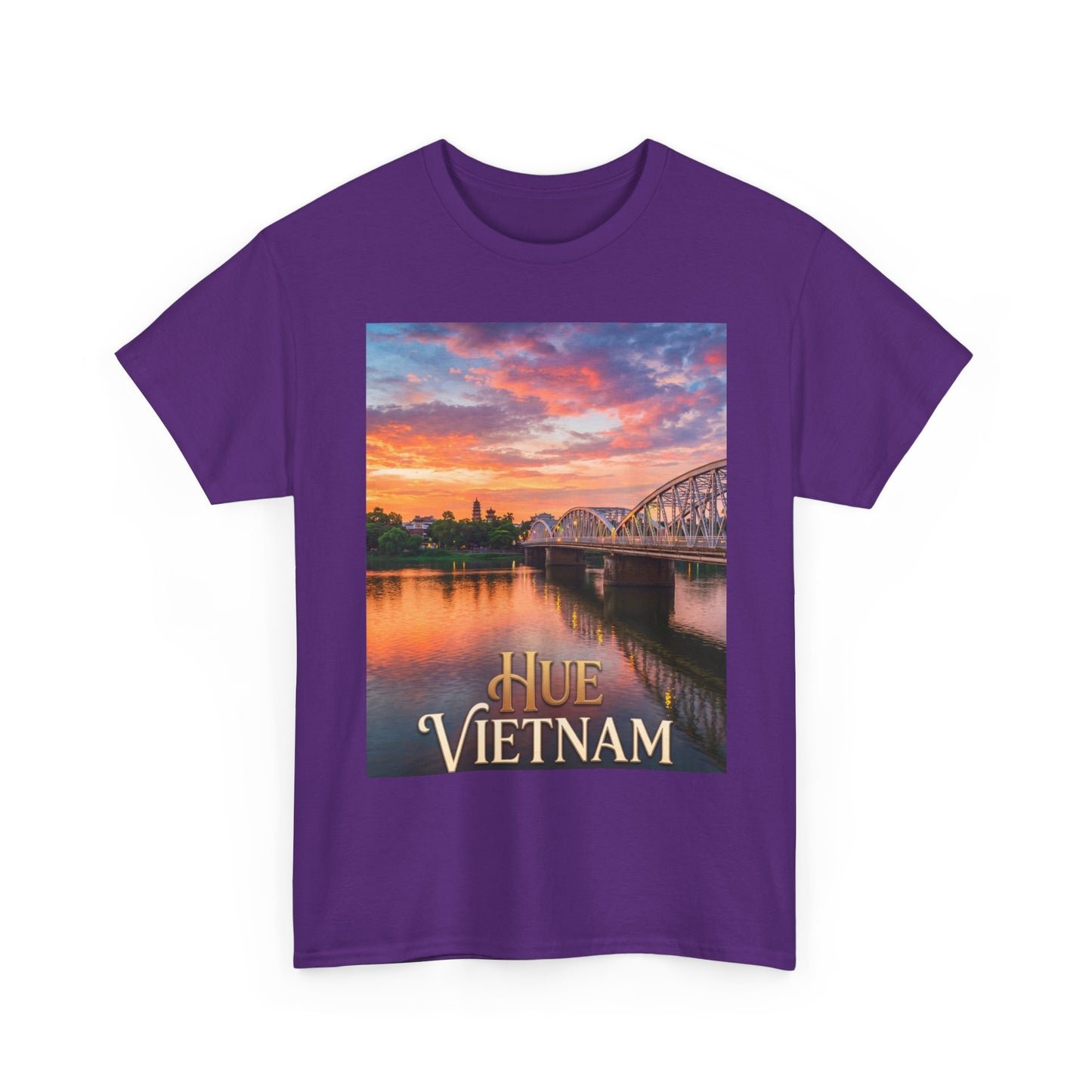 Hue Vietnam Sunset T-Shirt - Scenic Travel Souvenir Tee