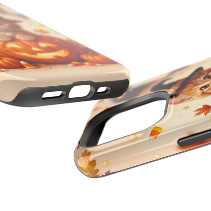Halloween Kitten Pumpkin Phone Case — Magnetic Impact-Resistant