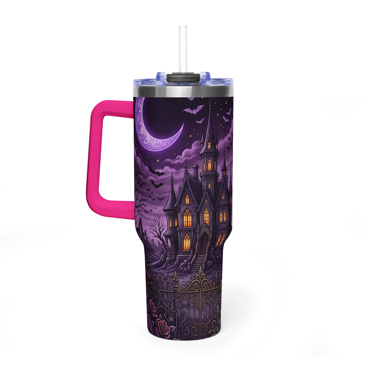 40oz Halloween Haunted Castle Thermal Tumbler