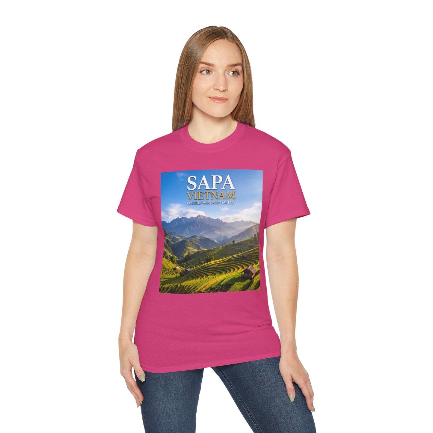 Sapa Vietnam Scenic Tee — Terraced Rice Field Travel T‑Shirt